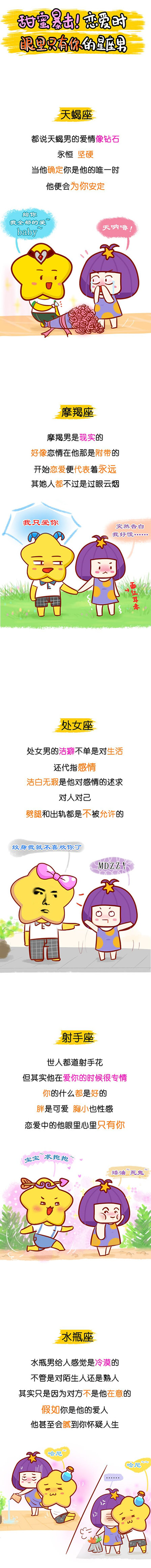 甜蜜暴击 恋爱时眼里只有你的星座男