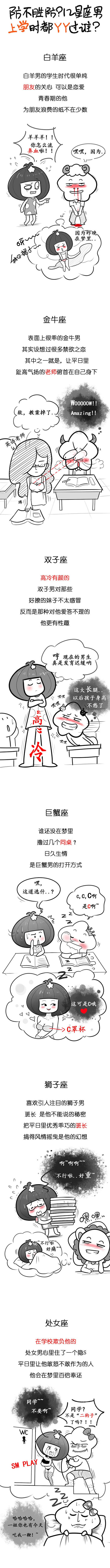 12星座男上学时都YY过谁